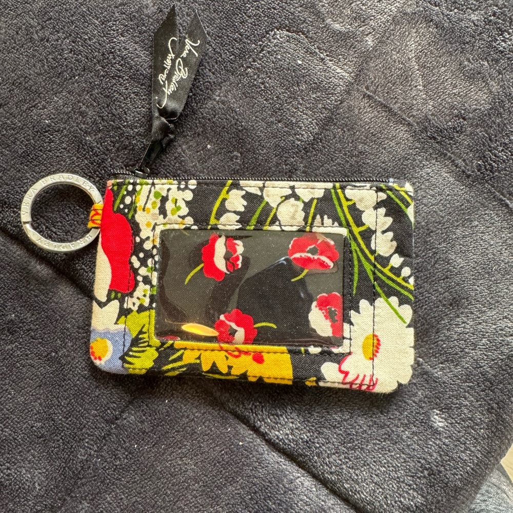 Vera Bradley Poppy Fields Card Wallet with Key Chain
